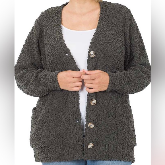Sweaters - 3X Plus size popcorn cardigan